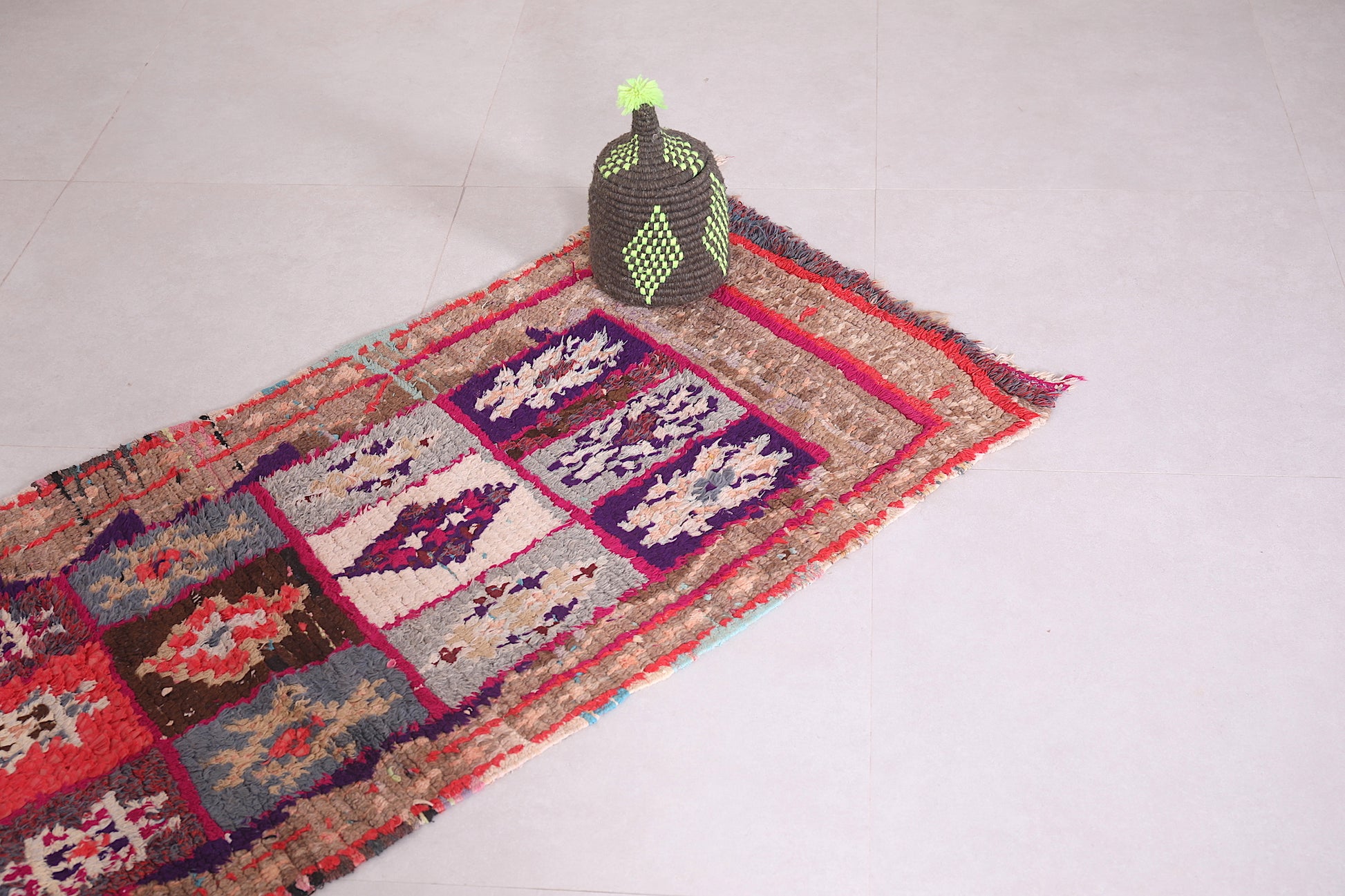Moroccan Berber Runner rug 2.3 X 5.9 Feet