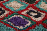 Vintage handmade moroccan berber runner rug 3.1 FT X 6 FT