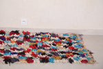 Vintage Moroccan Boucherouite rug 2.7 ft x 4.7 ft