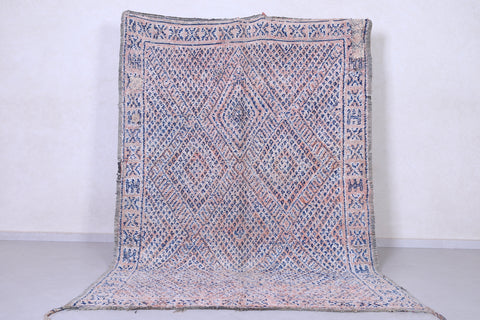 Vintage handmade moroccan berber rug 6.2 X 9.2 Feet