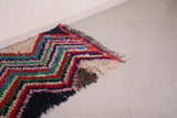Vintage moroccan colorful runner rug 2.4 FT X 6.5 FT