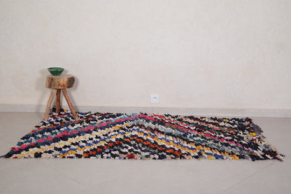 Boucherouite Runner rug 3.4 X 6.4 Feet