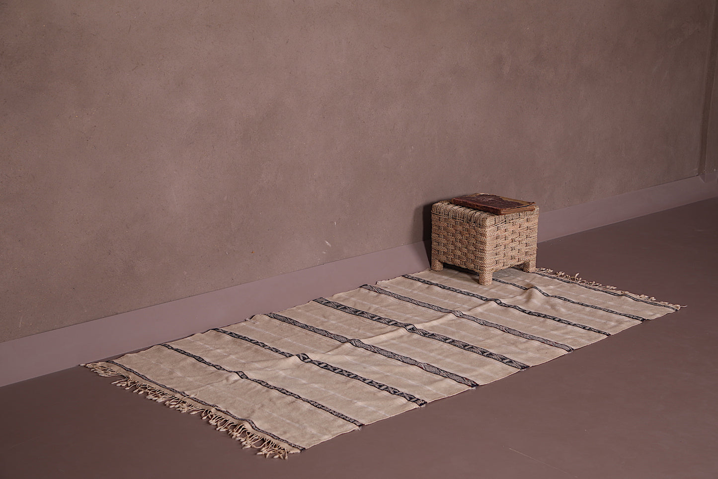 Runner tribal berber wedding rug 3.4 FT X 6.5 FT