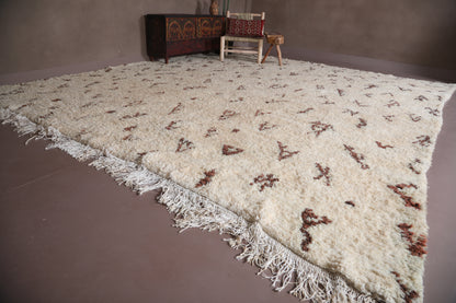 Moroccan berber Rug - Beni Ourain With brown And Beige rug - Custom Rug
