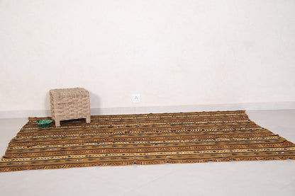 Old African kilim 4.9 FT X 6.8 FT