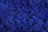 Blue Moroccan solid rug 7.1 X 9.8 Feet