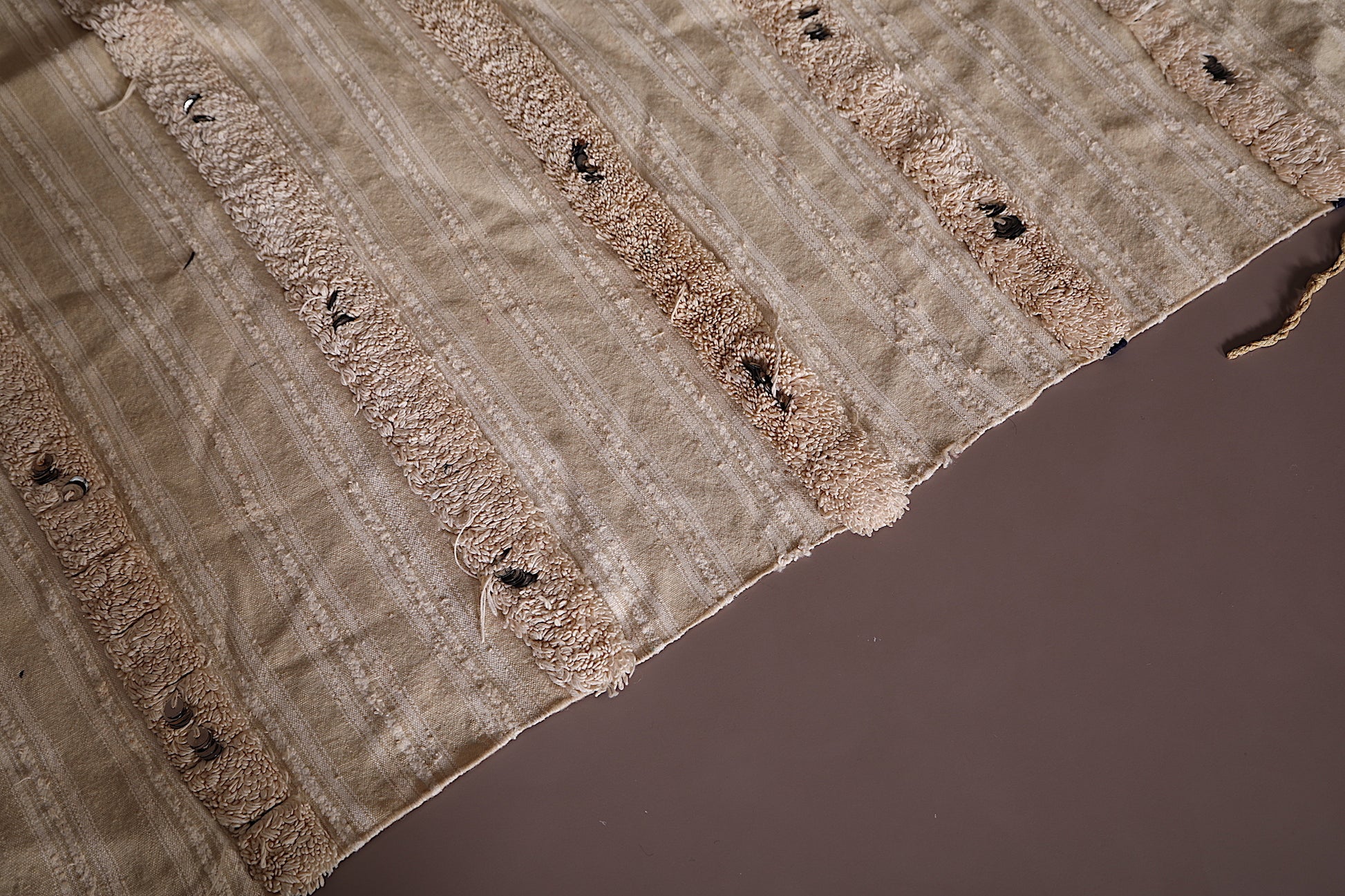 Striped Berber Wedding Blanket rug 3.8 FT X 5.5 FT