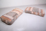 Two Long moroccan poufs ottoman 47” x 24” x 8”