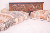 Two Long moroccan poufs ottoman 47” x 24” x 8”
