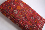 Two moroccan red pouf ottoman - Long poufs