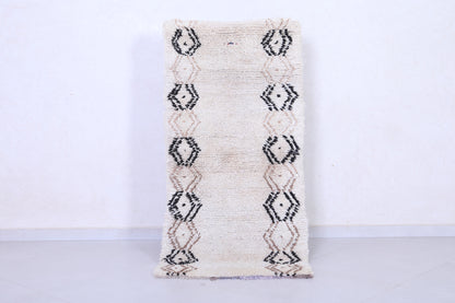 Vintage handmade moroccan berber runner rug 2.5 FT X 5.4 FT