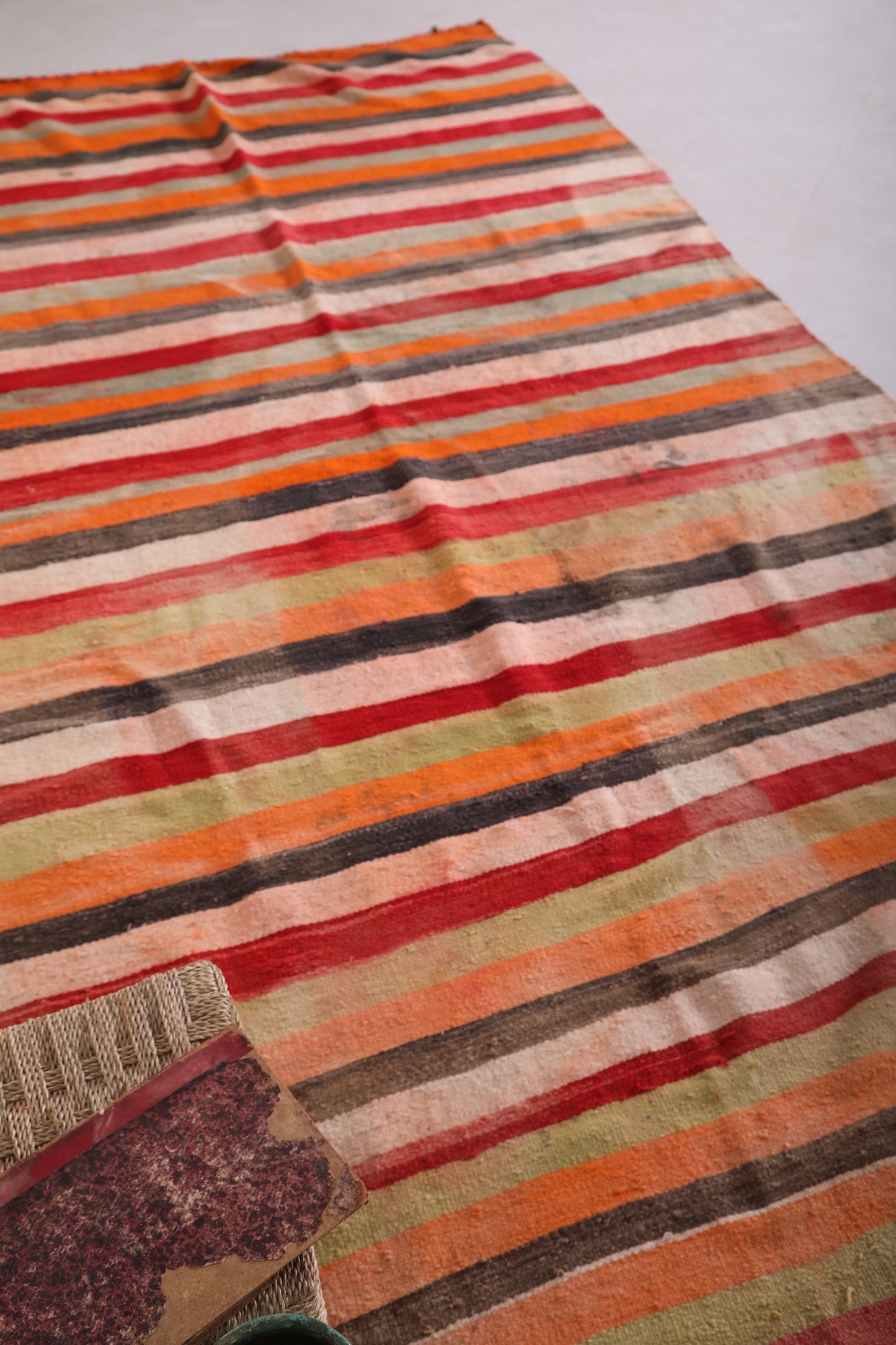 Large striped rug 5.9 X 11.4 Feet