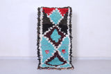 Vintage handmade moroccan berber runner rug 2.3 FT X 5.1 FT