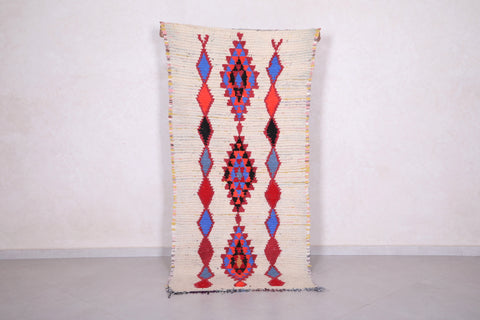 Vintage Moroccan Rug Shag 3.2 X 6.8 Feet