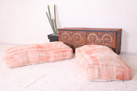 Set of two moroccan berber pouf ottoman