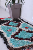 Vintage handmade moroccan berber runner rug 2.3 FT X 5.1 FT