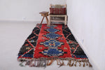 Boucherouite runner rug 3.4 X 10.5 Feet