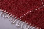Handmade red berber Rug - Moroccan all wool rug - Custom Rug