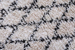 Black And White Moroccan Rug Runner 2.2 X 5.8 Feet