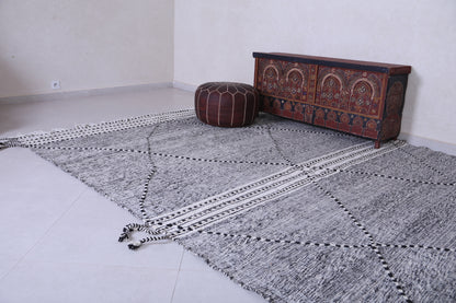 Custom Gray Moroccan rug - Handmade Berber area rug