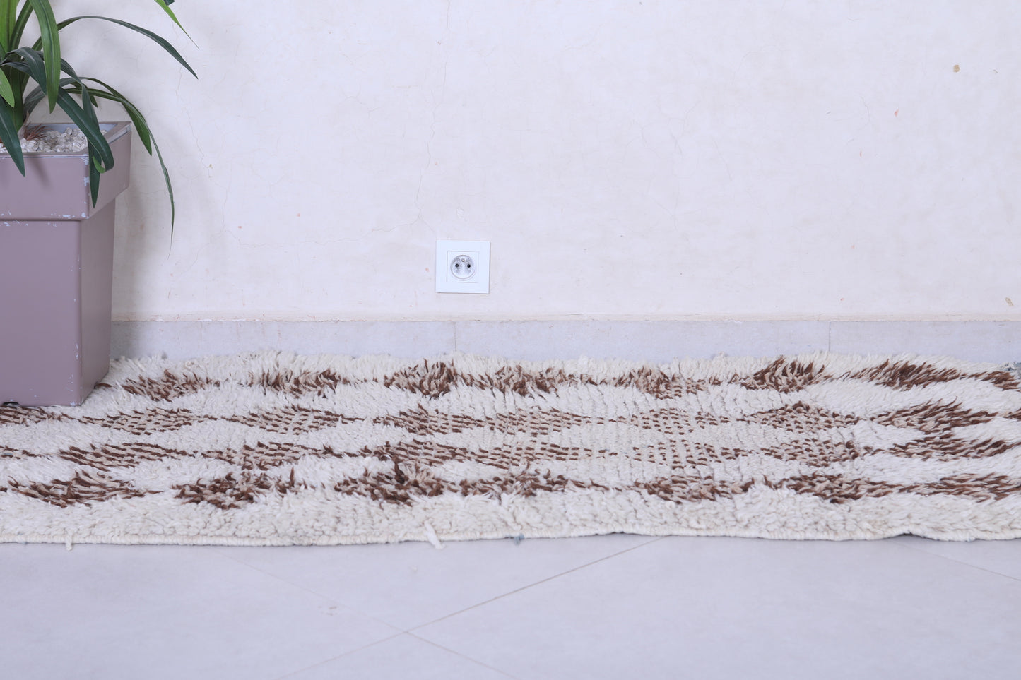 Vintage handmade moroccan berber runner rug  2.5 FT X 5.3 FT