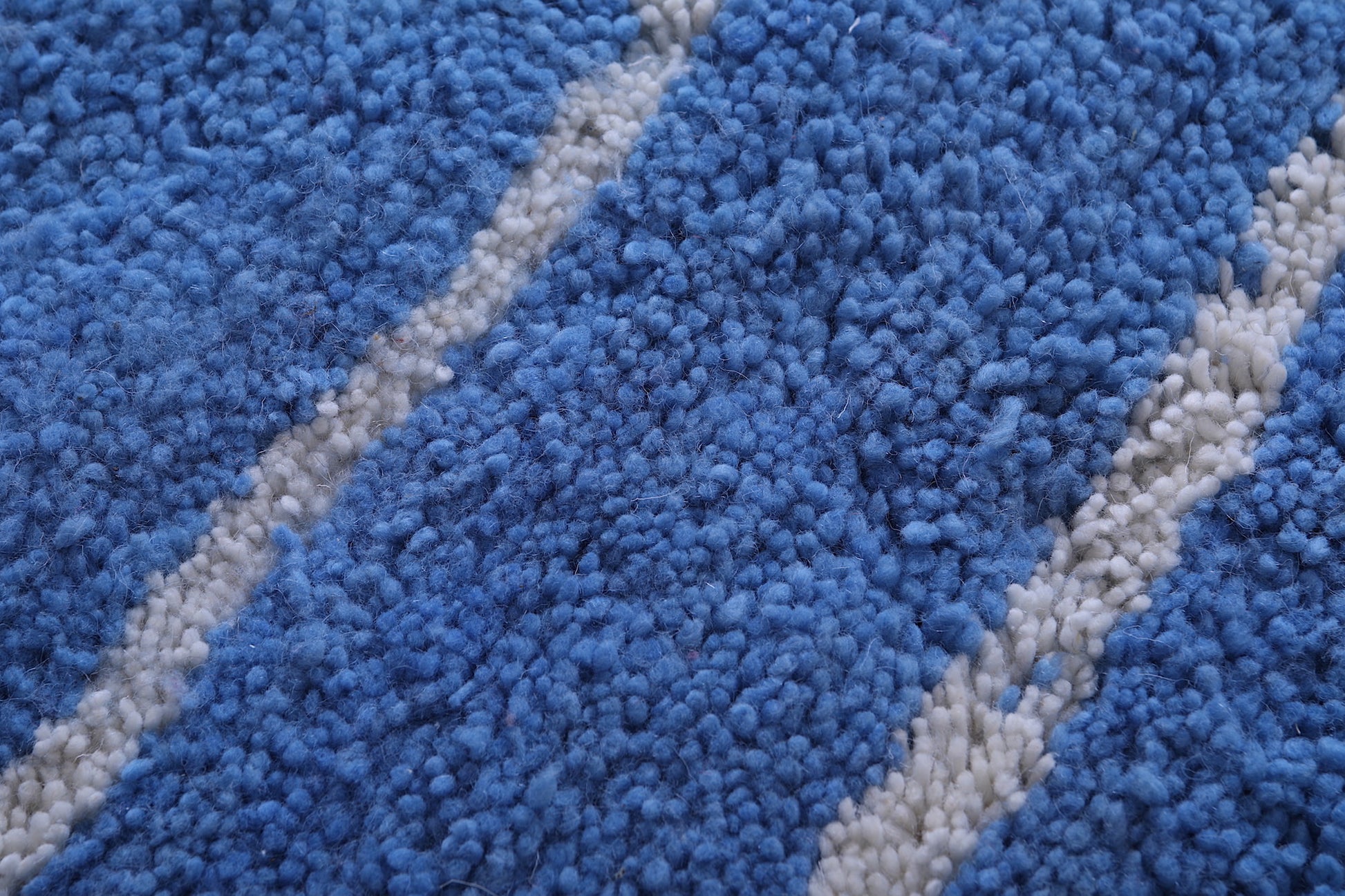 Handmade blue berber Rug - Moroccan all wool rug - Custom Rug