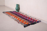 Boucherouite runner rug 2.6 X 5.2 Feet