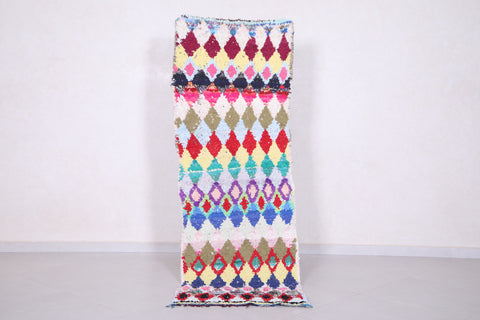 Colorful Runner Moroccan Rug 2.3 X 6.7 Feet