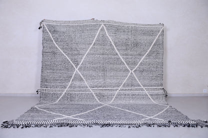 Handmade Gray Moroccan rug - Custom Beni Ourain area rug