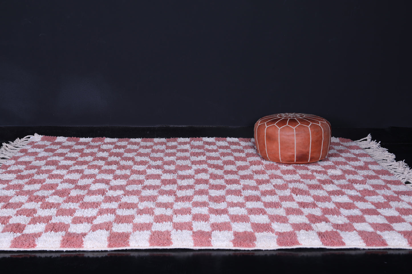 Moroccan Checkered rug - Rose checkered rug