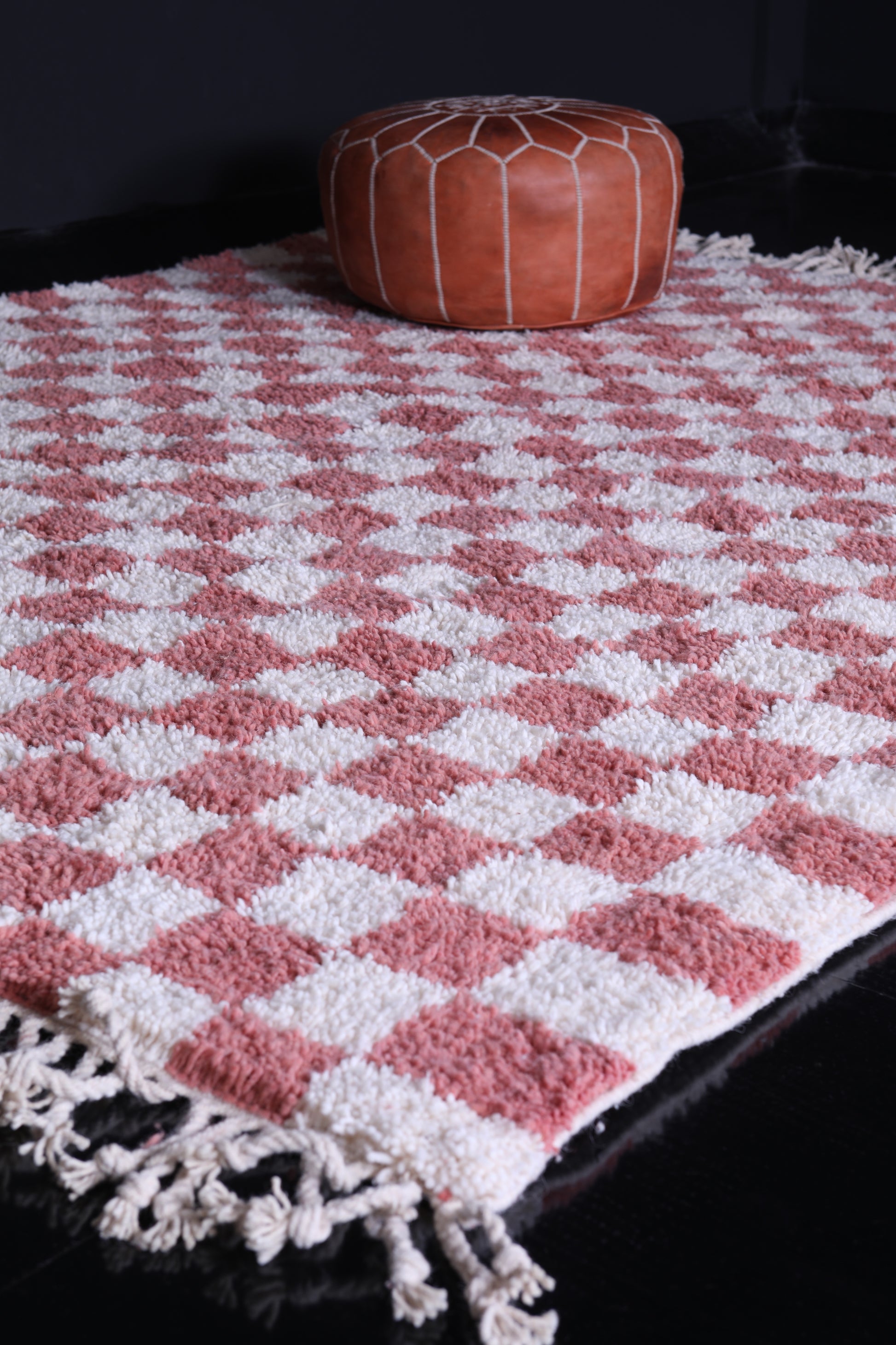 Moroccan Checkered rug - Rose checkered rug