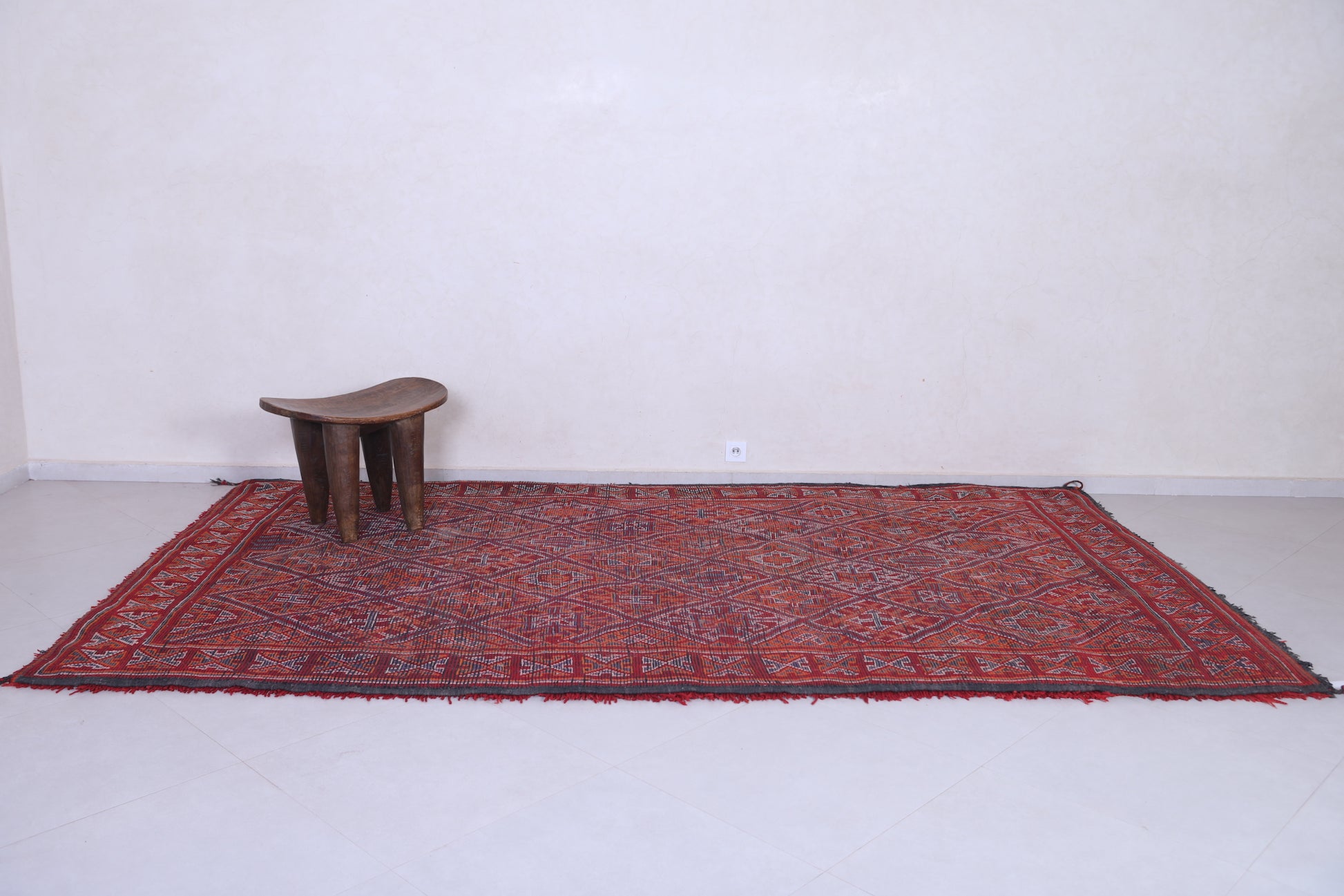 moroccan rug red 6.5 X 11.5 Feet