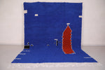 Blue Moroccan Azilal rug 8 X 10.2 Feet