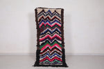 Azilal Boucherouite rug 2.5 x 6.4 Feet