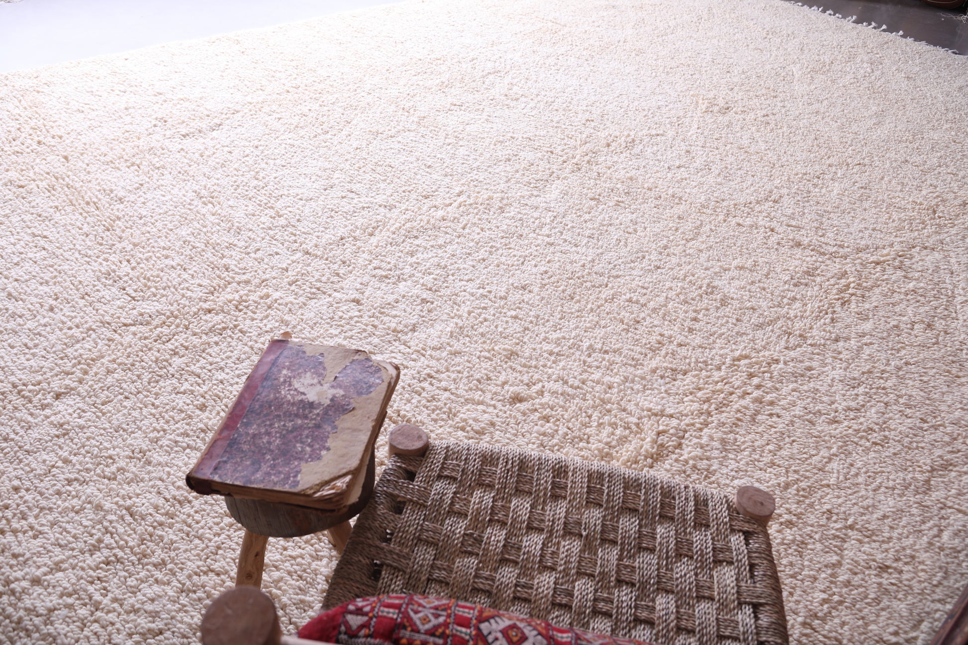Moroccan ivory rug - Moroccan looped rug - Custom rug