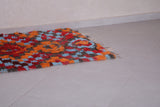 Colorful handmade runner rug 3.4 X 9.3 Feet