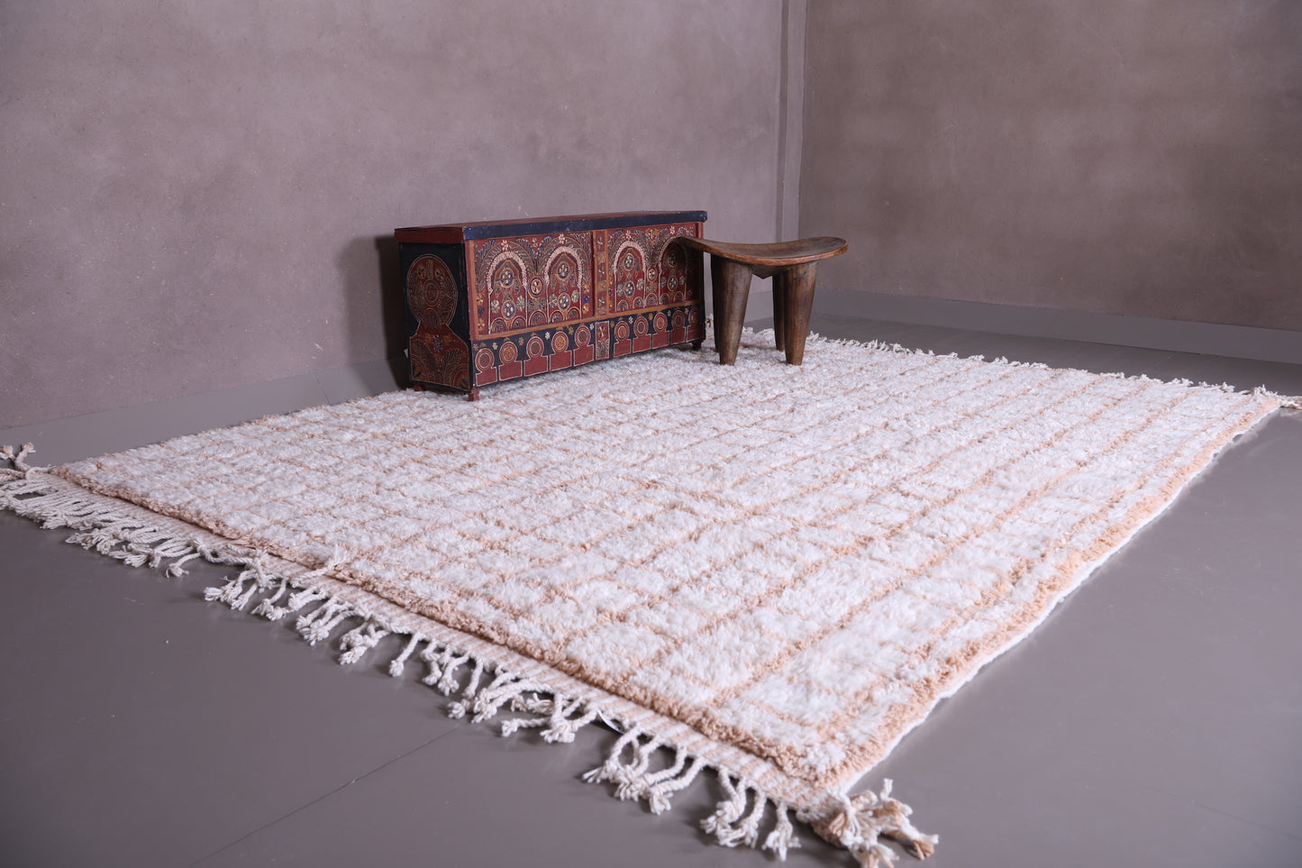 Beni ourain Moroccan carpet - Berber handmade Rug - Custom Rug