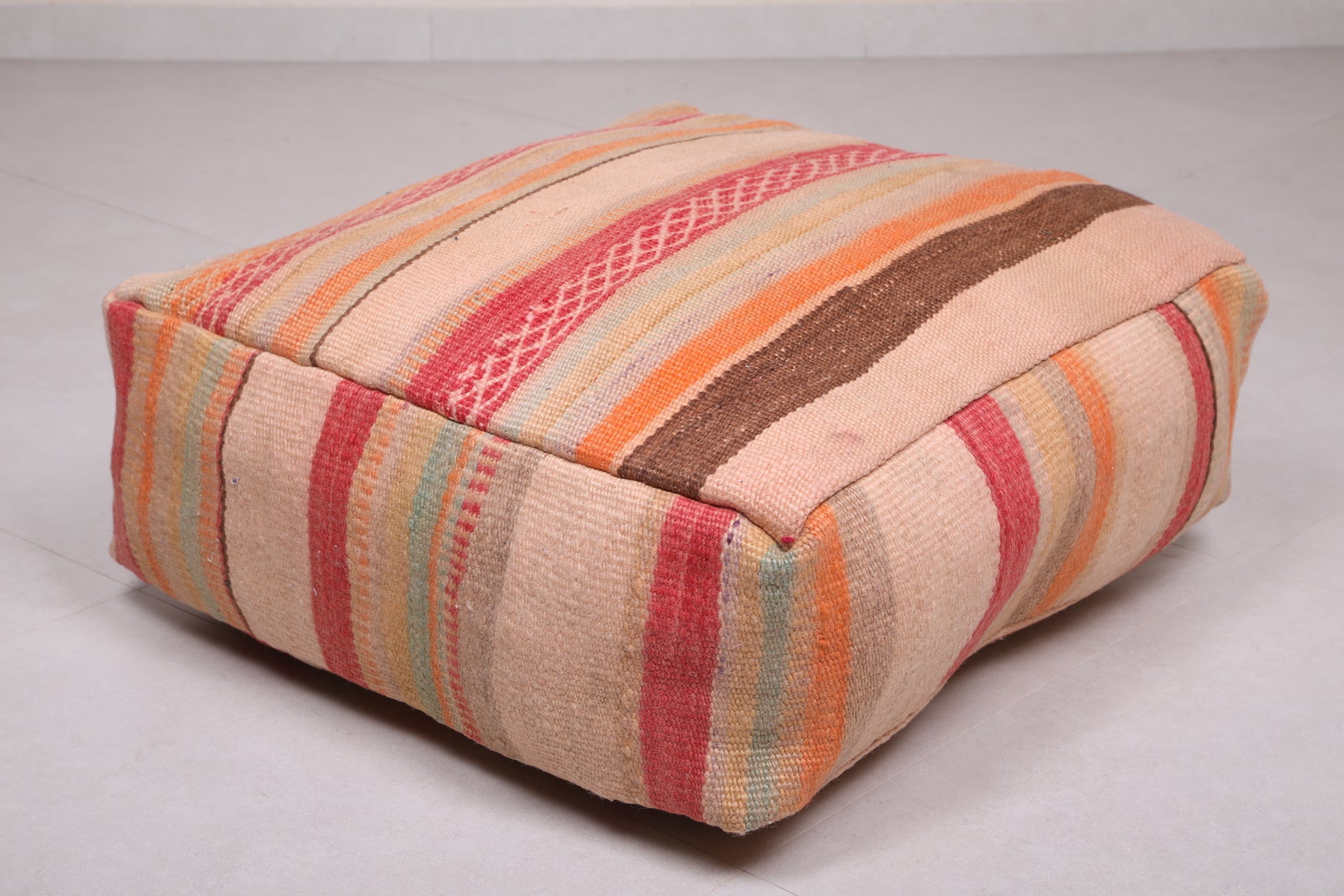 Vintage Ottoman berber handmade rug Pouf