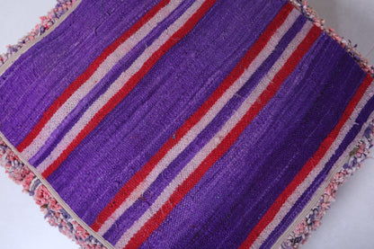 Handmade Moroccan azilal ottoman rug pouf