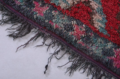 Vintage handmade moroccan berber runner rug  2.7 FT X 5.1 FT