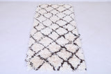 Vintage handmade moroccan berber runner rug 2.4 FT X 5.8 FT