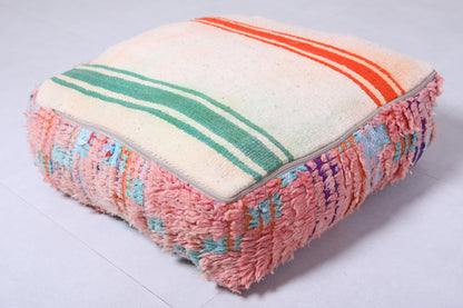 Moroccan azilal decor handmade rug pouf