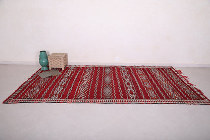 Vintage Moroccan Kilim 5.5 FT X 10.2 FT