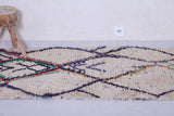 Vintage handmade moroccan berber runner rug 3.1 FT X 6.1 FT