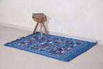 Blue kilim rug 3.2 FT X 4.7 FT