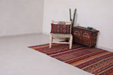 vintage Zemmour North African Berber Kilim 5.2 ft x 9.9 ft