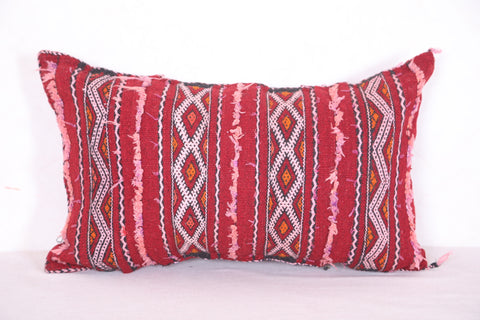 Red Moroccan Kilim Pillow 14.5 INCHES X 23.6 INCHES