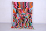 Colourful handmade moroccan contemporary rug 5 FT X 8.3 FT