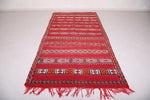 Red Handwoven Moroccan rug 4.9 ft x 9.8 ft