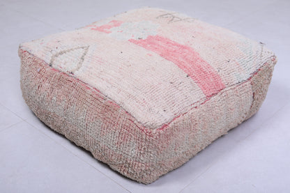 Two moroccan handmade kilim rug azilal pouf